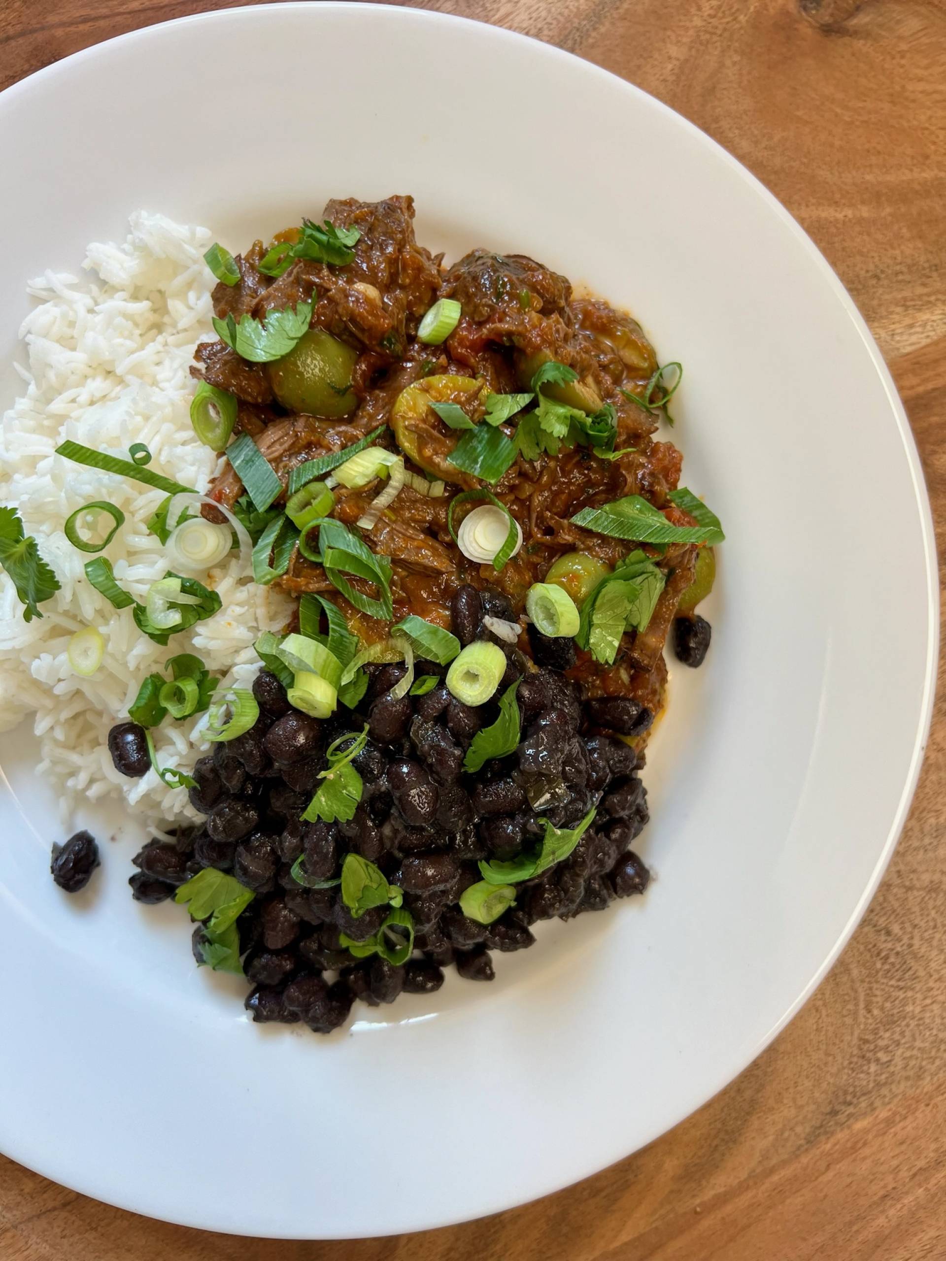Cuban Ropa Vieja with Black Beans and Basmati Rice