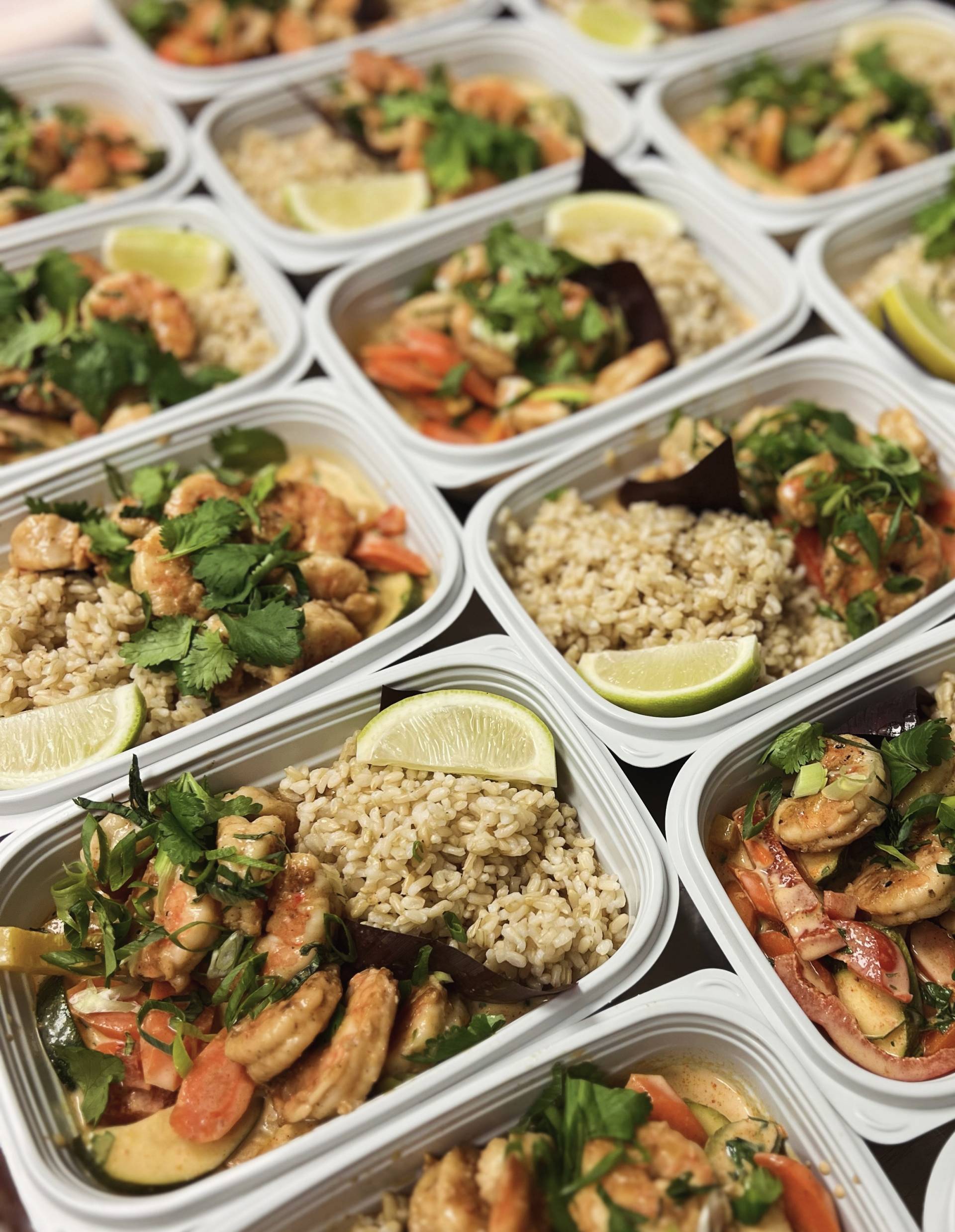 Thai Red Curry with Kauai Prawns & Brown Rice
