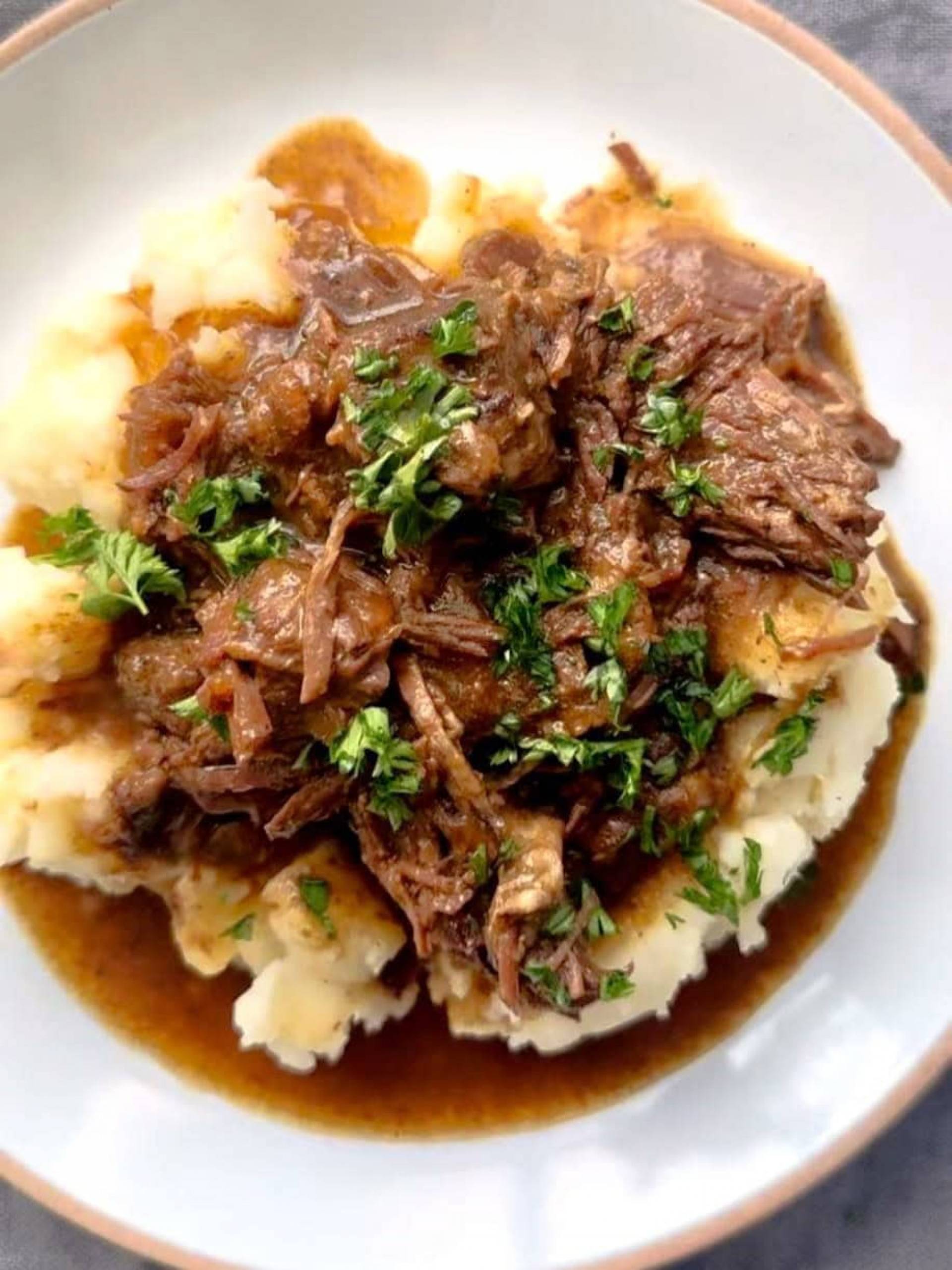 Miso Ginger Braised Beef with 'Ulu Mash and Tamari Green Beans