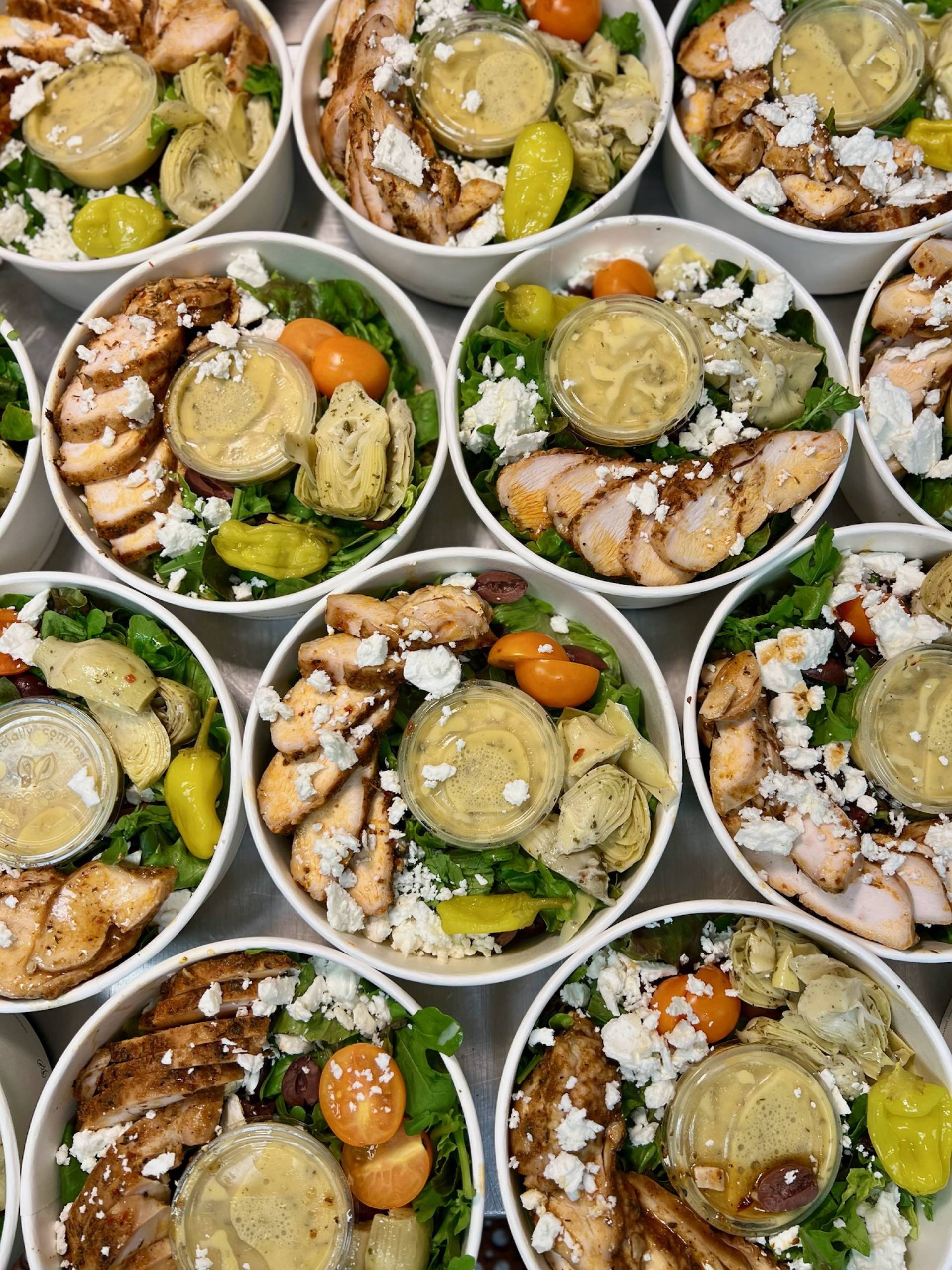 Antipasto Chicken Salad with Citrus Vinaigrette