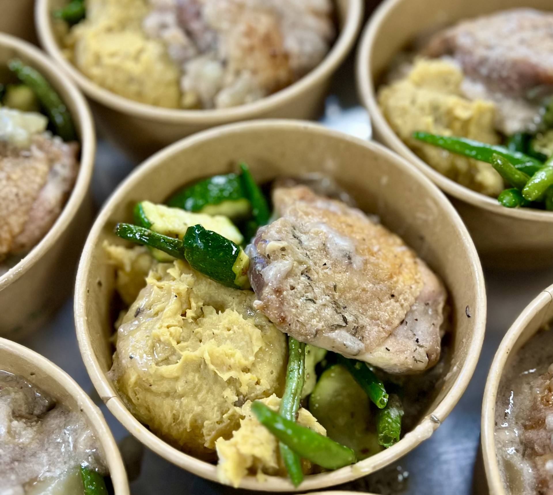 Creamy Dijon Chicken with Garlicky Ulu Mash & Seasonal Vegetables