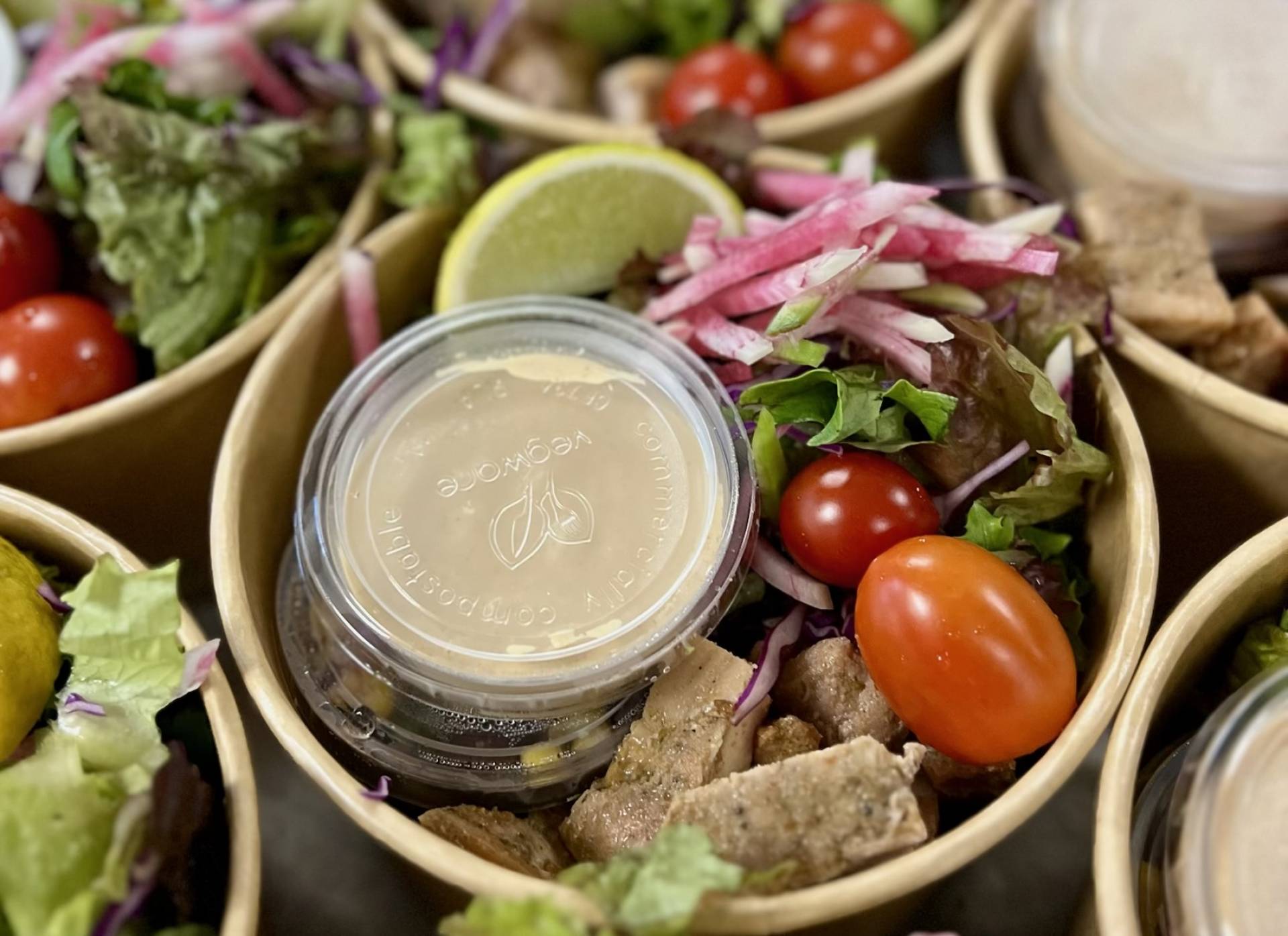 Chicken Taco Salad w. Chipotle Lime Cashew Sauce